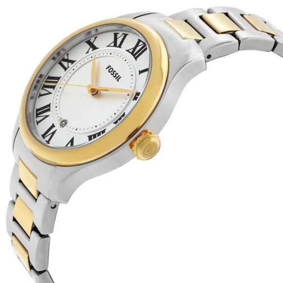 NWT Authentic Fossil Gilmore Quartz Silver Dial Women's Watch - Picture 2 of 3